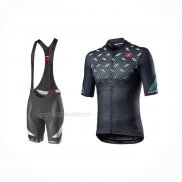 2021 Maillot Cyclisme Castelli Profond Bleu Manches Courtes Et Cuissard (5)